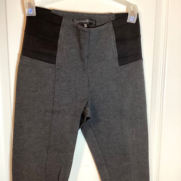 Dynamite Girls Leggings Size S Charcoal Gray Activewear Casual Slim Fit - Picture 1 of 8
